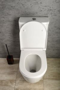 TURKU RIMLESS kompakt WC podwyższane, odpływ dolny/tylny