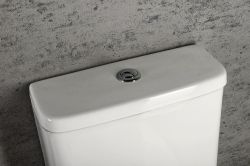 TURKU RIMLESS kompakt WC podwyższane, odpływ dolny/tylny