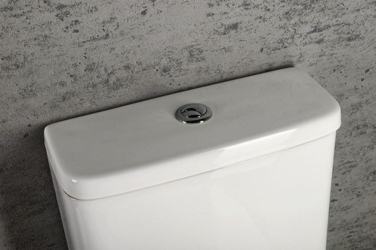 TURKU RIMLESS kompakt WC podwyższane, odpływ dolny/tylny