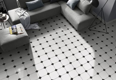 Przejdź do produktu VICTORIA płytki podłogowe Chelsea Black 25x25 (bal=1m2)