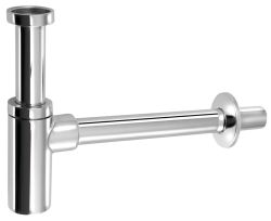 Syfon umywalkowy 5/4´´, odpływ 32 mm, okrągły, chrom