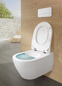 Miska wisząca 37x56 cm bezrantowa Directflush z deską wolnoopadającą w komplecie Villeroy&Boch Subway 2.0 5614R001+9M78S101