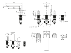 rysunek techniczny bateria wannowa Mixona.png