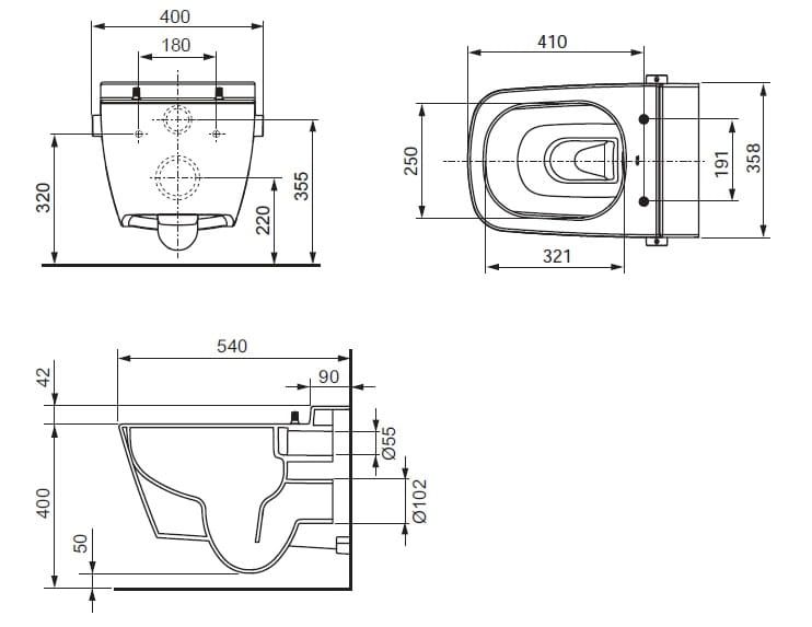Toaleta myjąca Tece TeceOne 9700200 biały połysk