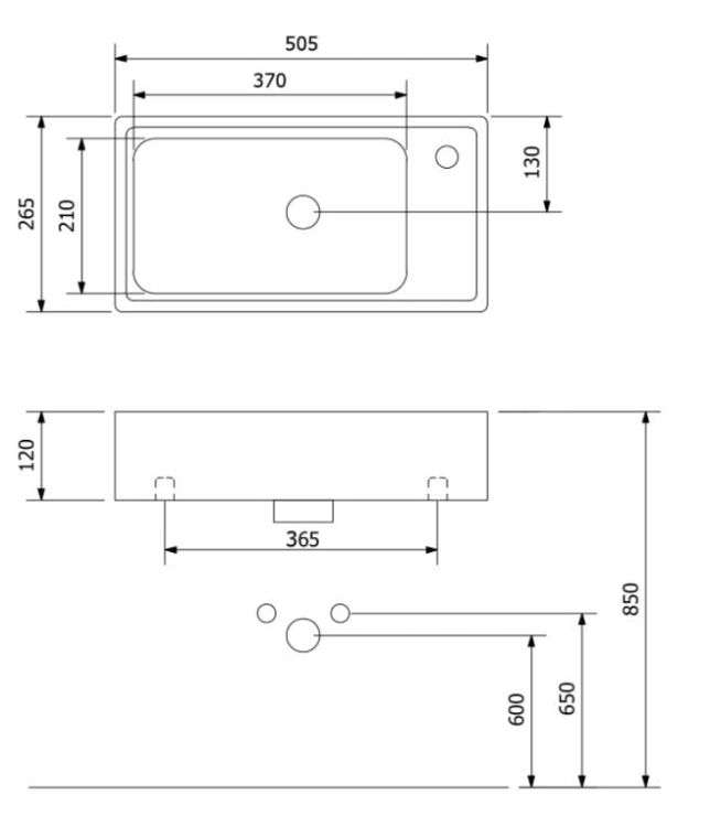 umywalka mała Orion 50x25 cm rysunek techniczny.JPG