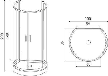 Przejdź do produktu Kabina prysznicowa przyścienna 100x86 cm z brodzikiem Kerra Vibe chrom