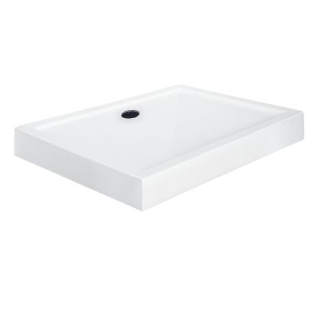 Przejdź do produktu Brodzik akrylowy, prostokątny 90x80x14 cm ze zintegrowaną obudową Kerra Victor biały