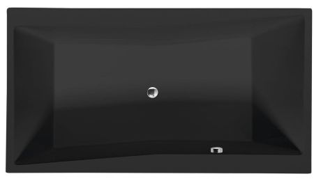 Przejdź do produktu QUEST wanna prostokątna 180x100x49cm, czarny mat