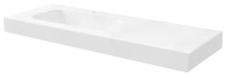EMICO umywalka lewa, 180x50 cm, wersja R, Rockstone biały mat