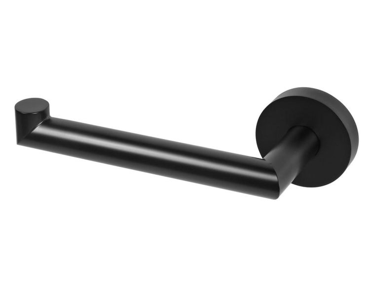 X-ROUND BLACK wieszak na papier toaletowy lewy, czarny