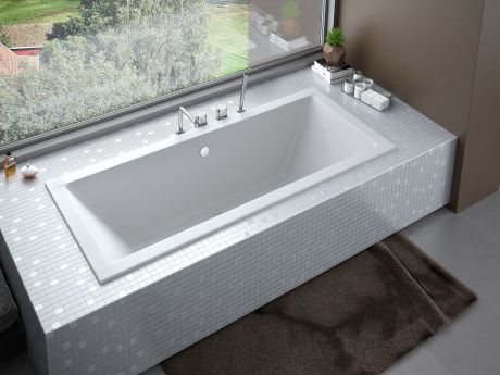 Przejdź do produktu Wanna prostokątna 175x80 cm do zabudowy, z ultra cienkim rantem Besco Quadro Slim #WAQ-175-SL biały połysk