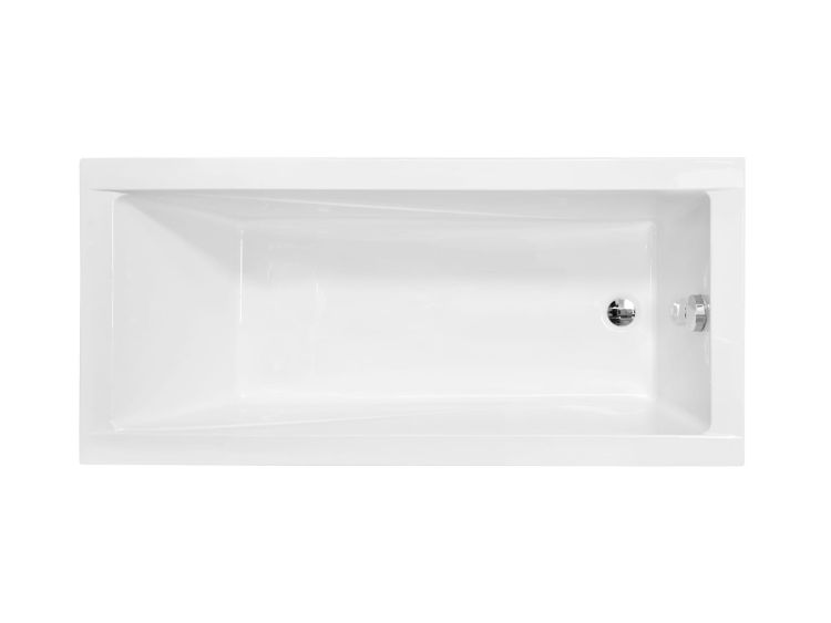 Wanna prostokątna 180x80 cm Besco Modern 180 #WAM-180-MO biały połysk