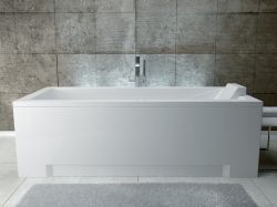 Wanna prostokątna 180x80 cm Besco Modern 180 #WAM-180-MO biały połysk