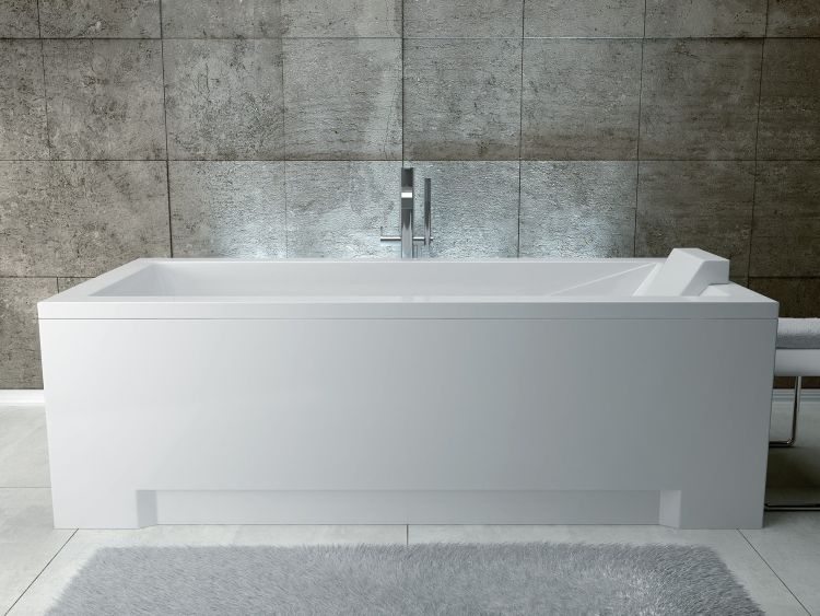 Wanna prostokątna 180x80 cm Besco Modern 180 #WAM-180-MO biały połysk