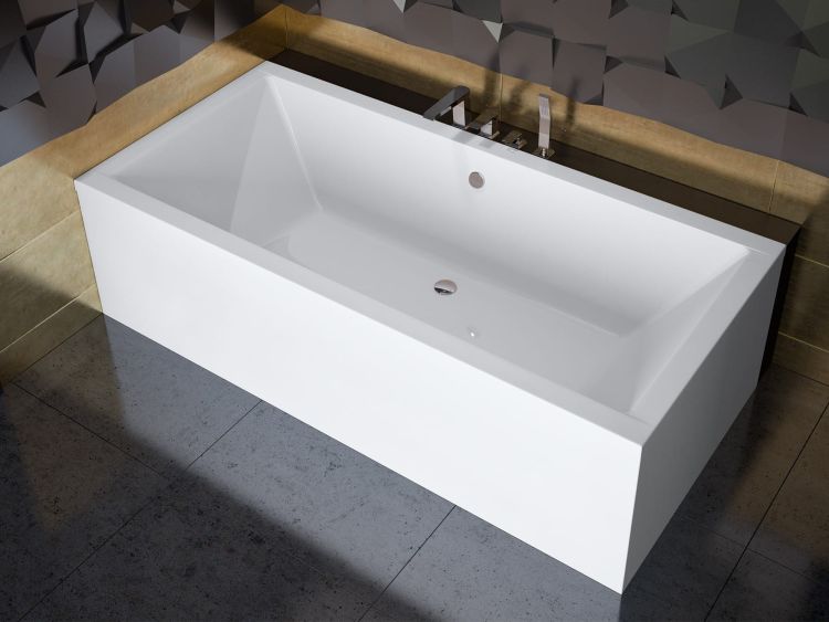 Wanna prostokątna 190x90 cm Besco Quadro #WAQ-190-PK biały połysk