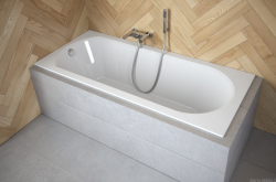 Wanna prostokątna 150x75 cm Besco Intrica Slim z niskim rantem