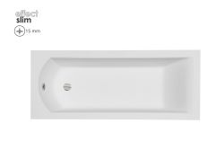 Wanna prostokątna 170x70 cm do zabudowy, z cienkim rantem Besco Shea Slim #WAS-170-SL biały połysk