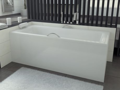 Przejdź do produktu Wanna prostokątna 140x70 cm Besco Talia #WAT-140-PK biały połysk