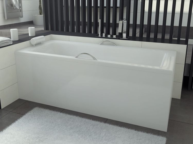 Wanna prostokątna 140x70 cm Besco Talia #WAT-140-PK biały połysk