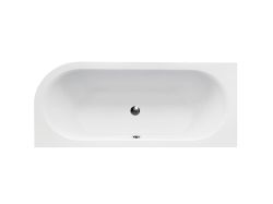 Wanna akrylowa asymetryczna 160x75 cm Besco Avita #WAV-160-NL biały lewa
