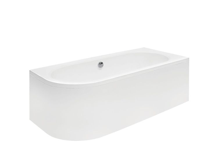 Wanna akrylowa asymetryczna 180x80 cm Besco Avita #WAV-180-NP biały prawa