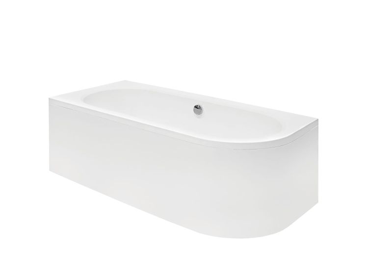 Wanna akrylowa asymetryczna 180x80 cm Besco Avita #WAV-180-NL biały lewa
