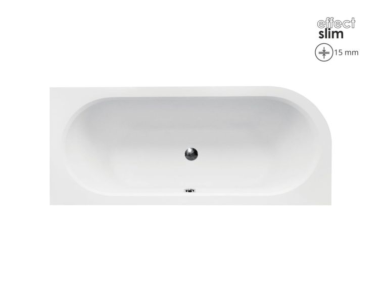 Wanna asymetryczna 170x75 cm z ultra cienkim rantem Besco Avita Slim 170 prawa #WAV-170-NPS