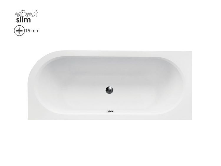 Wanna asymetryczna 170x75 cm z ultra cienkim rantem Besco Avita Slim 170 lewa #WAV-170-NLS