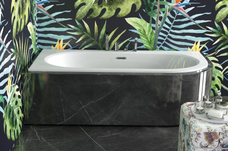 Przejdź do produktu Wanna asymetryczna 170x75 cm z ultra cienkim rantem i przelewem chrom połysk Besco Avita Slim+ 170 lewa #WAV-170-NLP biały