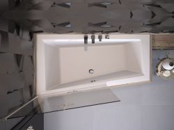 Wanna asymetryczna 150x85 cm z ultra cienkim rantem Besco Intima Slim 150 lewa #WAIT-150-SL biały