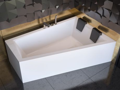 Przejdź do produktu Wanna asymetryczna 180x125 cm Besco Intima Duo #WAID-180-NP prawa