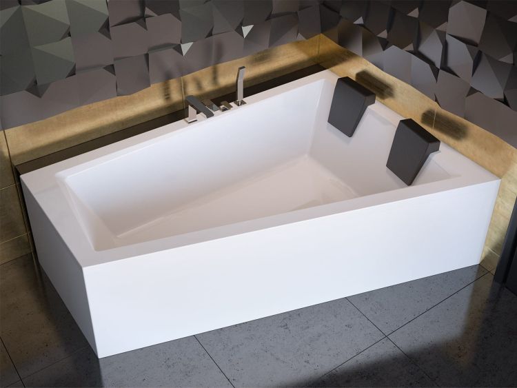 Wanna asymetryczna 180x125 cm Besco Intima Duo #WAID-180-NP prawa