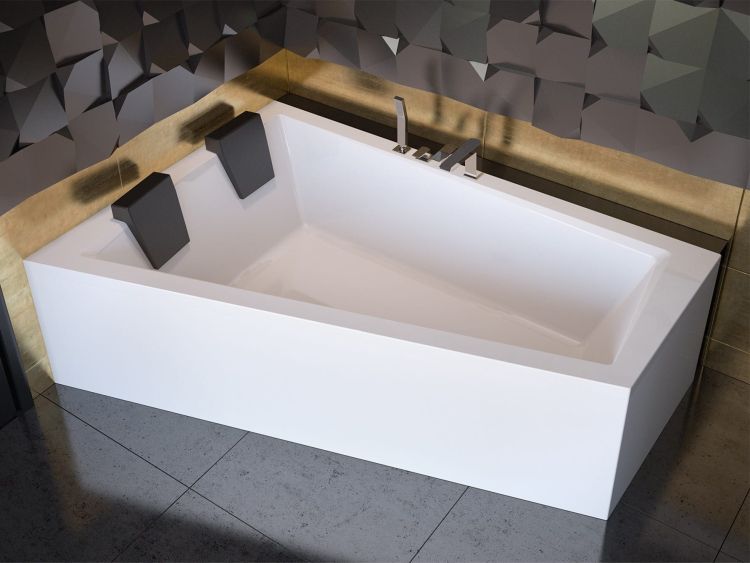 Wanna asymetryczna 180x125 cm Besco Intima Duo #WAID-180-NL lewa