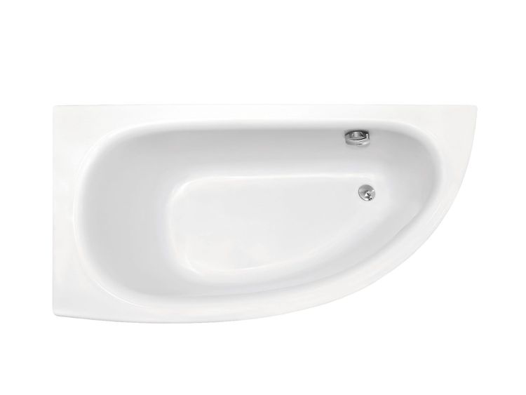 Wanna narożna asymetryczna 150x70 cm z zagłówkiem i uchwytami Besco Milena Premium 150 lewa #WAM-150-NL$