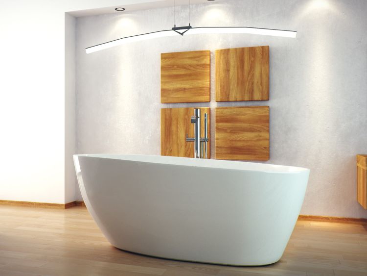 Wanna wolnostojąca 160x70 cm z klik-klak chrom Besco Goya #WMD-160-GKC biały połysk