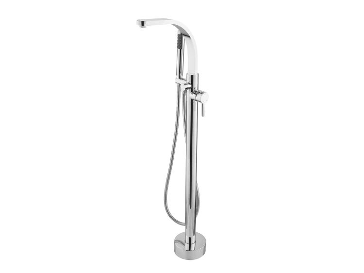 Bateria wannowa wolnostojąca 105 cm ze słuchawką prysznicową Besco Decco I chrom BW-DI-CH