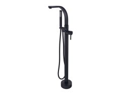 Bateria wannowa wolnostojąca 100 cm ze słuchawką prysznicową Besco Decco II czarny mat BW-DII-CZ