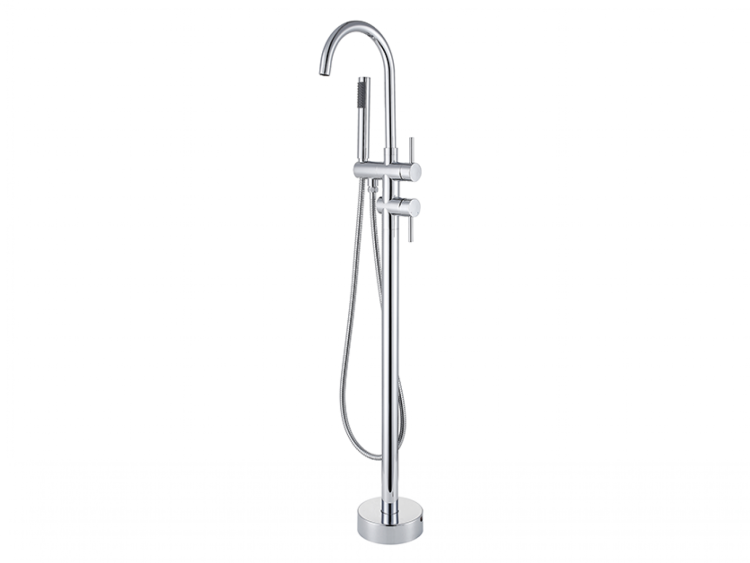 Bateria wannowa wolnostojąca 110 cm ze słuchawką prysznicową Besco Illusion II BW-III-CH chrom