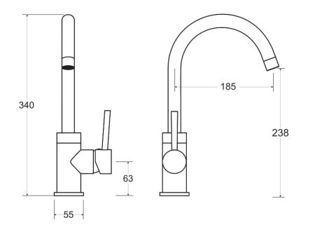 Przejdź do produktu Złota bateria umywalkowa wysoka 34 cm stojąca Besco Illusion BU-II-ZL