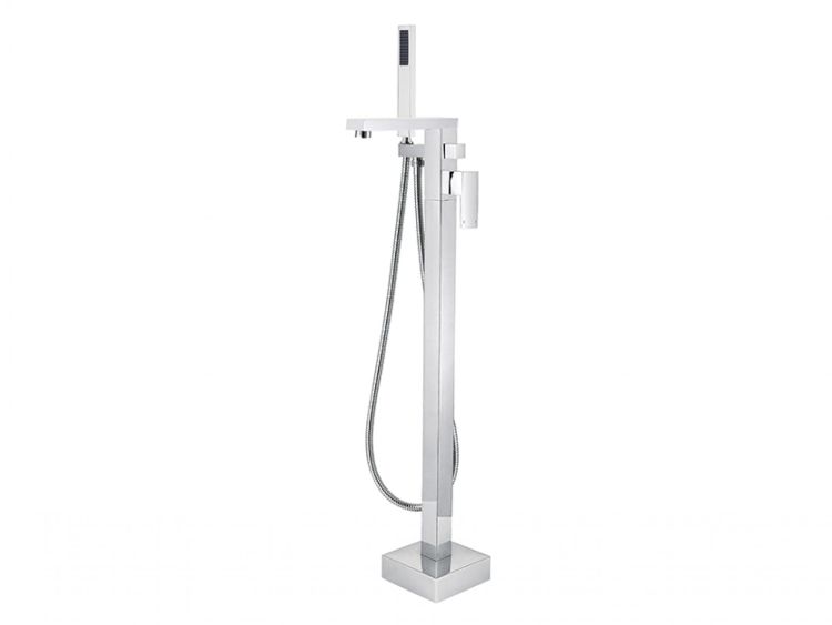 Bateria wannowa wolnostojąca 88 cm ze słuchawką prysznicową Besco Varium BW-V-CR chrom