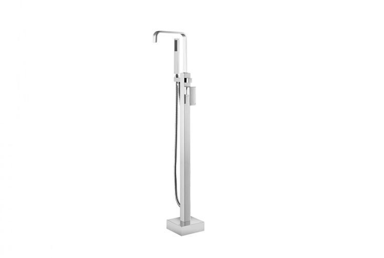 Bateria wannowa wolnostojąca 108 cm ze słuchawką prysznicową Besco Modern I BW-MI-CH