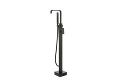 Bateria wannowa wolnostojąca 108 cm ze słuchawką prysznicową czarny mat Besco Modern I BW-MI-CZ