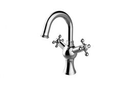 Bateria umywalkowa 27 cm stojąca Retro Besco BU-RII-CH chrom