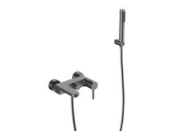 Bateria wannowa ścienna ze słuchawką prysznicową Besco Decco BW-DS-GR grafit