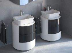 Bateria umywalkowa stojąca 18 cm Besco Modern/Varium II BU-MVII-CH chrom