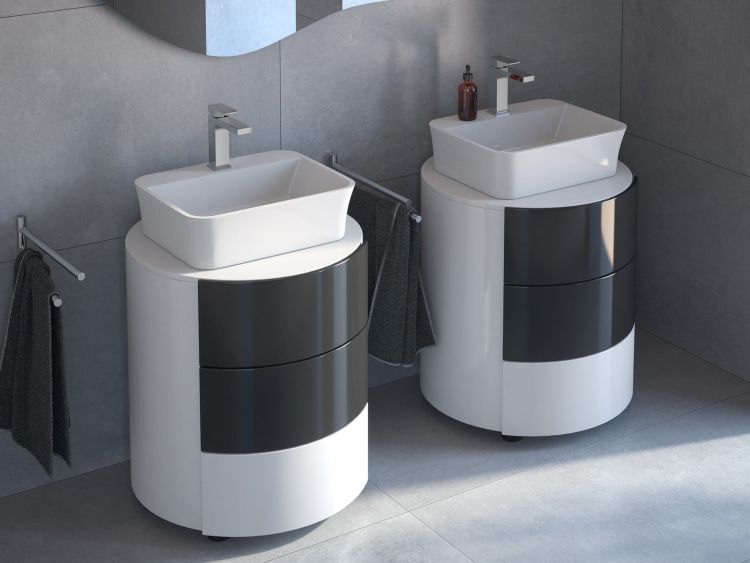 Bateria umywalkowa stojąca 18 cm Besco Modern/Varium II BU-MVII-CH chrom