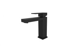 Bateria umywalkowa stojąca 18 cm Besco Modern/Varium II BU-MVII-CZ czarny mat