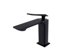 Bateria umywalkowa stojąca 18 cm Besco Aspira II BU-AII-CZ czarny mat