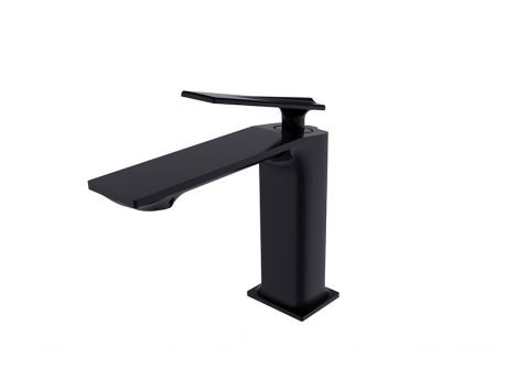 Przejdź do produktu Bateria umywalkowa stojąca 18 cm Besco Aspira II BU-AII-CZ czarny mat