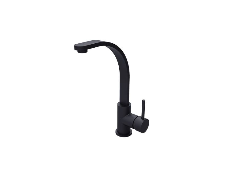 Bateria umywalkowa wysoka 34 cm Besco Decco I BU-DI-CZ czarny mat